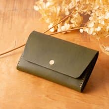シンプルなマチつきカードケース 名刺入れ　Patan-card マチつき #Olive【入学祝】【就職祝】【カスタム可能なギフト】