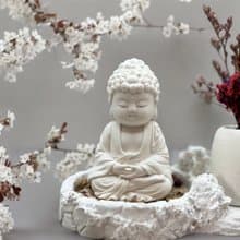 佛藝新美學 清雅自在喜緣 淨念吉祥小佛之育德 豪華田園套組