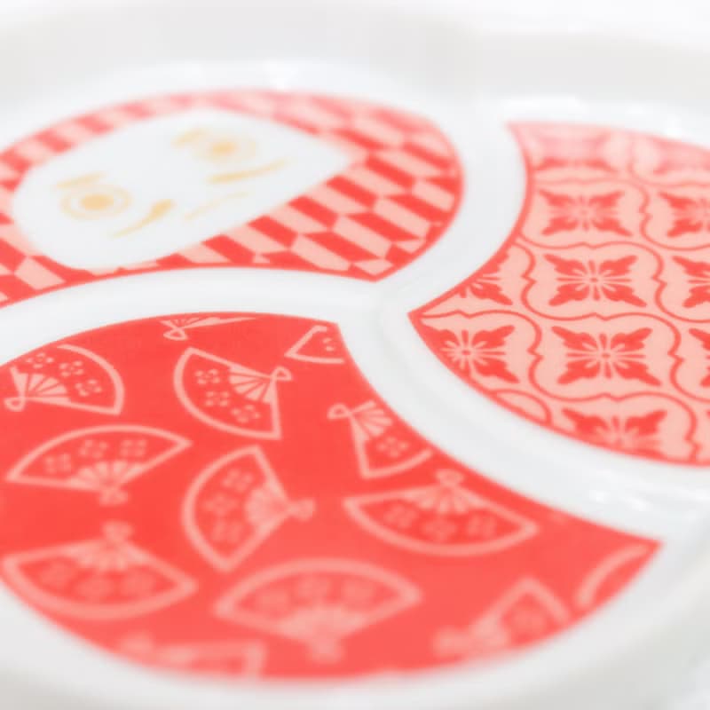 【九谷燒達摩造型盤】大小各二色