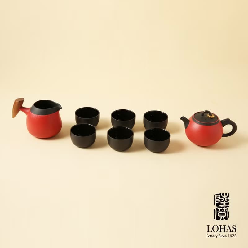 陸寶 金喜環茶組 1壺1海6杯 茶具組