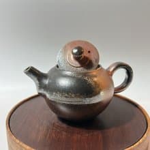 柴燒古樸落灰金彩茶壺 / 個人150cc小壺  / 小平凡手作
