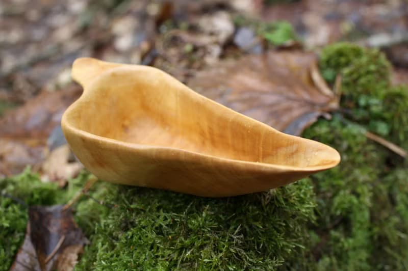 Gravy boat BIRCH BURL Utensils wood bowl Woodcarving WOOD wooden Pitcher 70 ml