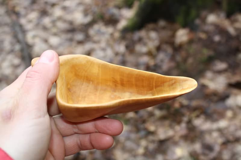 Gravy boat BIRCH BURL Utensils wood bowl Woodcarving WOOD wooden Pitcher 70 ml