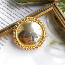 【西洋古董飾品】金屬鍍金 亮面簡約圓 圍巾夾 絲巾扣 絲巾夾