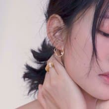 【品牌設計款最佳禮物】鏤空金絲  天然珍珠耳環