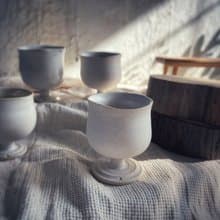 野獸高腳杯・茶杯・咖啡杯・酒杯 - 鮮奶油系列 No 1