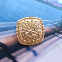 【西洋古董飾品】 西德製 金色調 典雅 圍巾夾 絲巾扣 絲巾夾