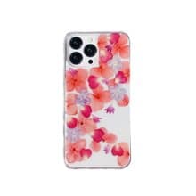 橙红绣球红玫瑰押花手机壳 适用于iPhone 16 Pro Max Samsung S25