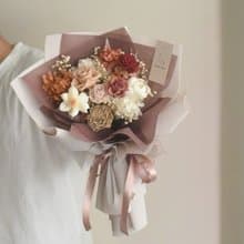 /暖色系莫蘭迪花束/畢業花束 情人節花束 求婚花束 生日 捧花