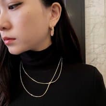 【金縷】可調節雙鍊項鍊 | 金色珠鍊 / 蛇鍊