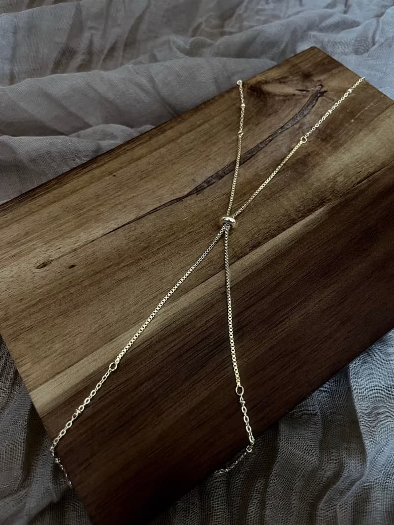 【金縷】可調節雙鍊項鍊 | 金色珠鍊 / 蛇鍊