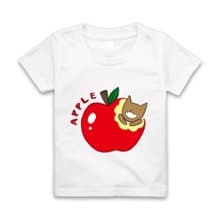 字母A-APPLE短袖T恤-白