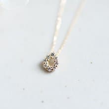 diamond necklace 永遠不変 K18金 しずく天然ダイヤモンドのネックレス 4月誕生石 単品