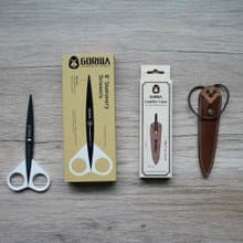 【Gorilla】6吋超耐用不沾膠文具剪刀+【Gorilla】文具剪專用皮套