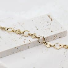 太陽花齒輪手鍊 316L醫療鋼 / 金色