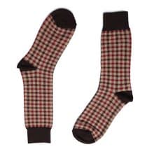 林果良品 格紋紳士襪 棕褐