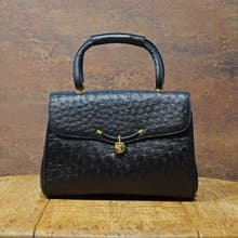 鴕鳥皮經典奢華手提包
