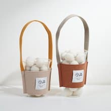 樂洋羊毛氈・Leyan / 提了就走飲料提袋－柑橘色