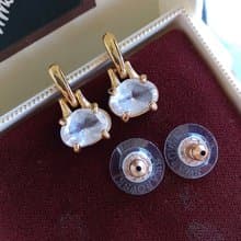 Vintage Jewelry 西洋古董飾品 SWAROVSKI  小巧 氣質  針式耳環