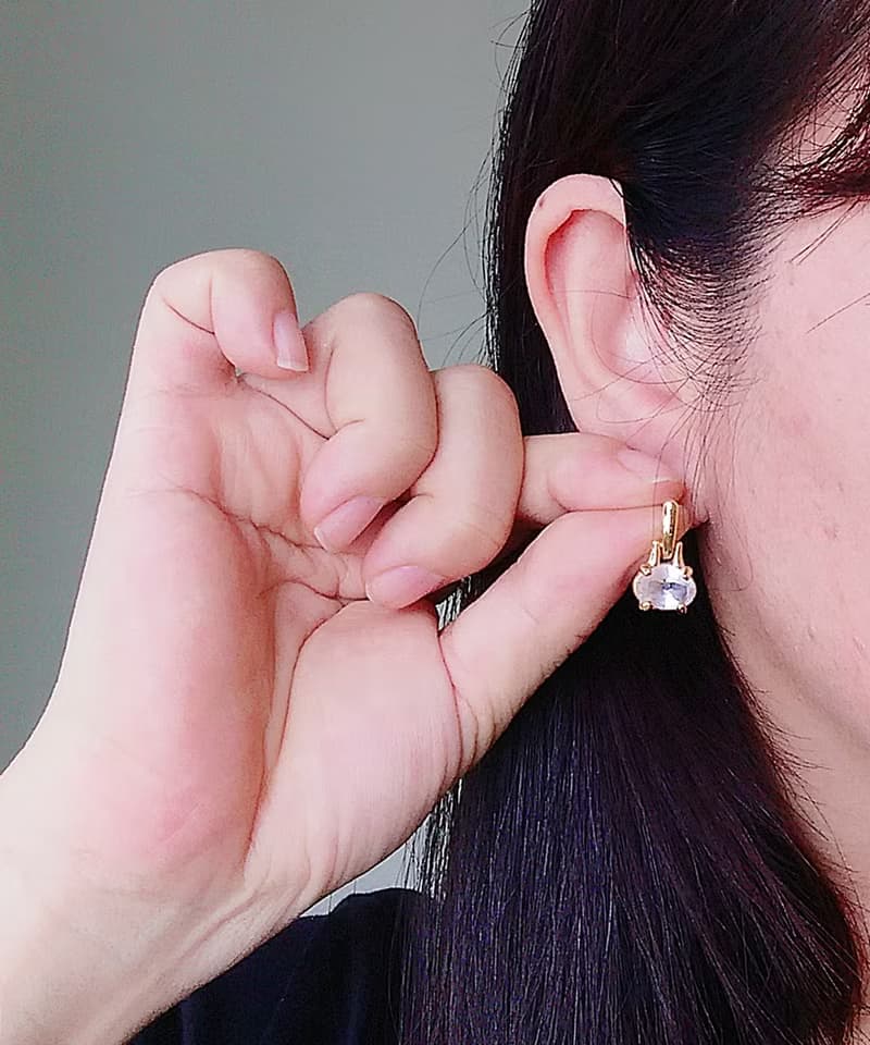 Vintage Jewelry 西洋古董飾品 SWAROVSKI  小巧 氣質  針式耳環