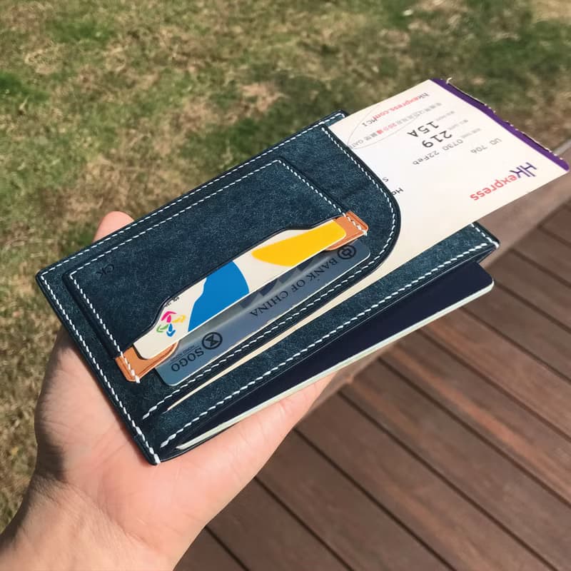 【Passport套/護照夾】藍色磨砂牛皮/旅行/多色可選/手工製造