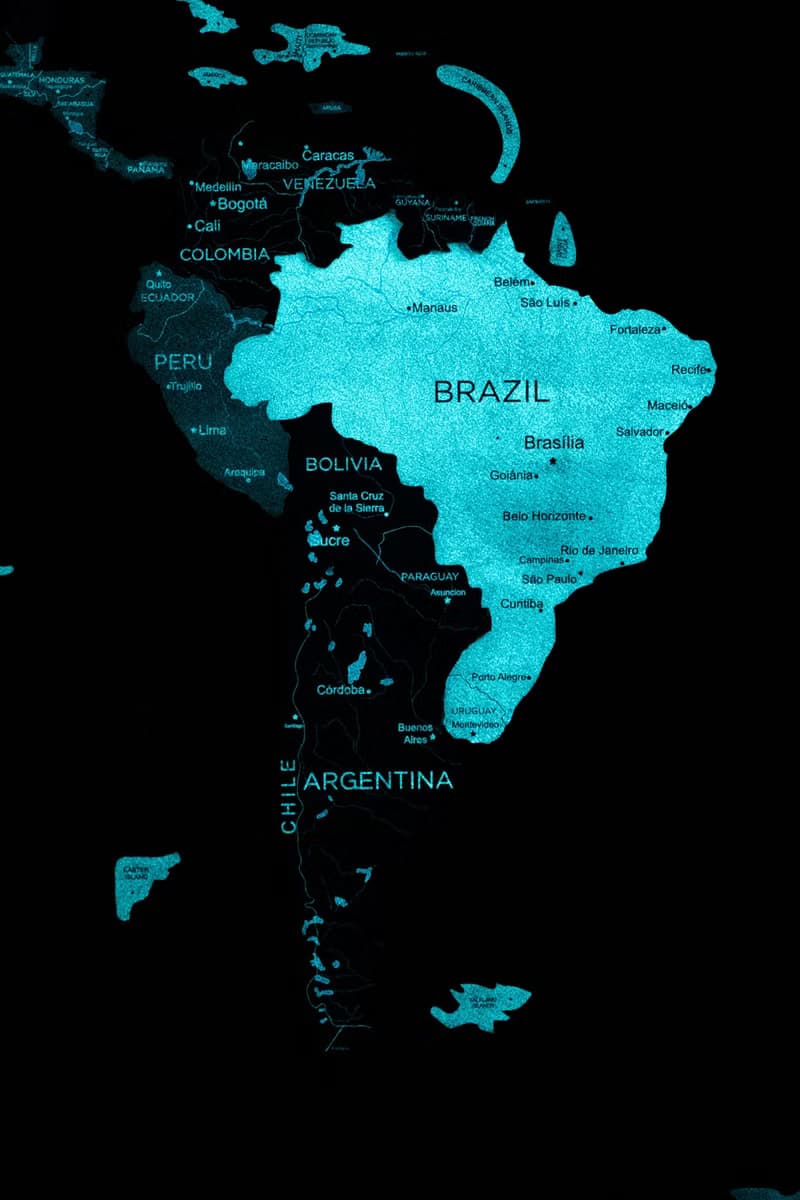 3D 世界地圖在黑暗中發光 旅行地圖 家居裝飾 木製世界地圖