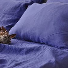 Violet linen flat sheet / Linen bedsheet / Softened stonewashed linen sheet
