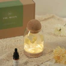 THE MOON 白水晶X黃水晶 // 雙色水晶擴香燈