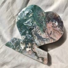 苔蘚瑪瑙 白色粉色紫色藍色綠色 水草瑪瑙 水晶洞 心心擺設 水晶