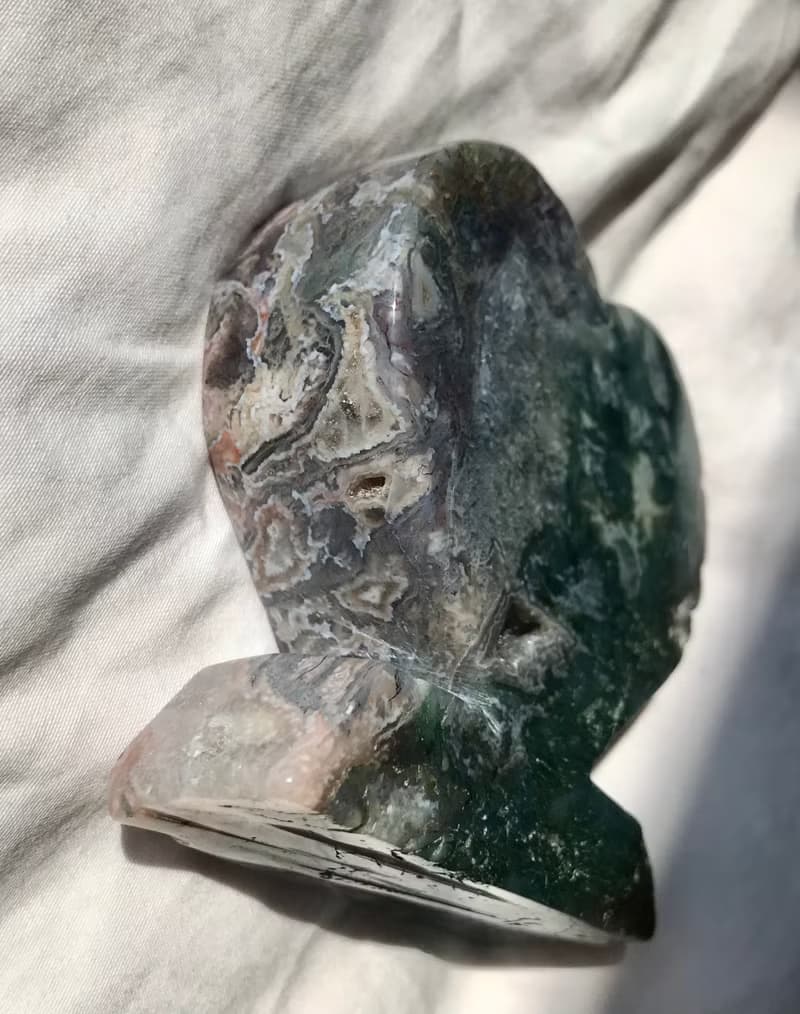 苔蘚瑪瑙 白色粉色紫色藍色綠色 水草瑪瑙 水晶洞 心心擺設 水晶