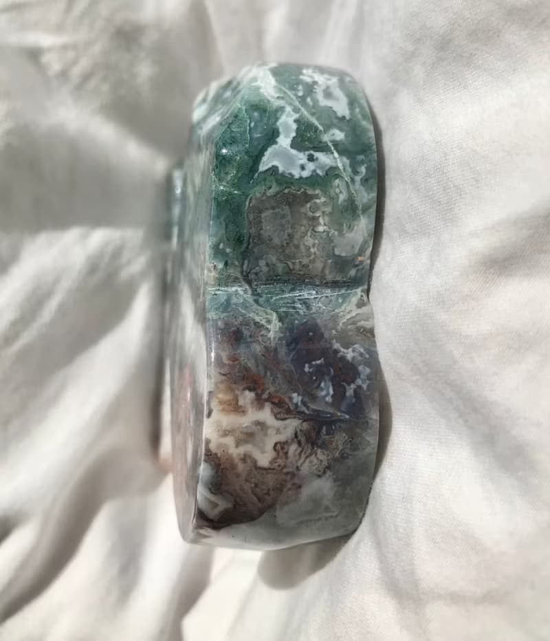 苔蘚瑪瑙 白色粉色紫色藍色綠色 水草瑪瑙 水晶洞 心心擺設 水晶