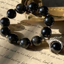 【金龍爪珠。霸氣手串】16mm金曜石、黑瑪瑙|14K注金|男女皆可戴