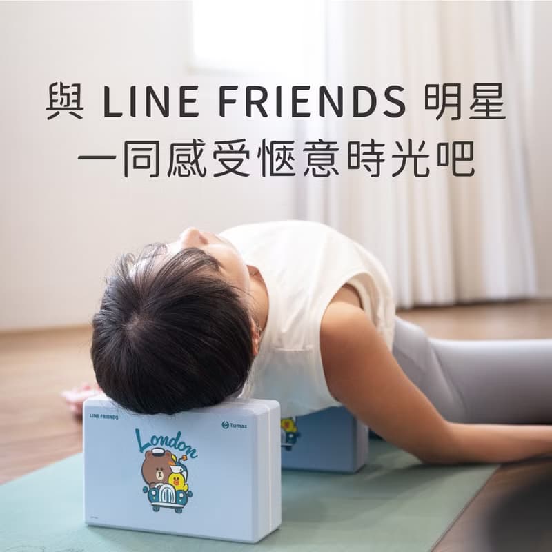 LINE FRIENDS正版授權 50D瑜珈磚 熊大 莎莉 兔兔