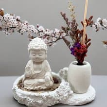 佛藝新美學 清雅自在喜緣 淨念吉祥小佛之向德 豪華田園套組