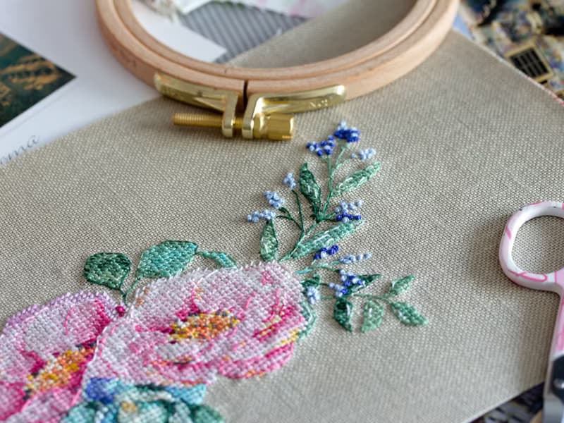 【數位】Watercolor Flower Bouquet II PDF cross stitch pattern