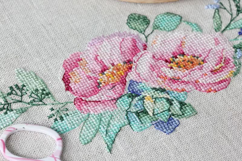 【數位】Watercolor Flower Bouquet II PDF cross stitch pattern