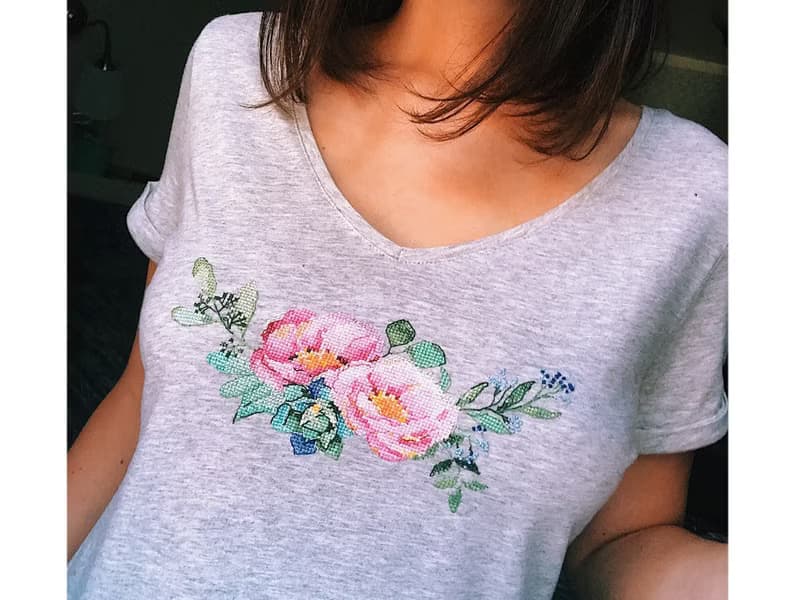 【數位】Watercolor Flower Bouquet II PDF cross stitch pattern