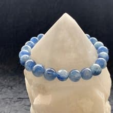 快速出貨 天然藍晶手鍊 無染色 適合靈修的寶石