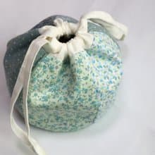 【 MY HANDMADE 】繽紛圓底束口袋l 日本棉布 l 手工車