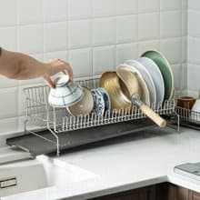 日本霜山 304不鏽鋼單層餐具瀝水架-大