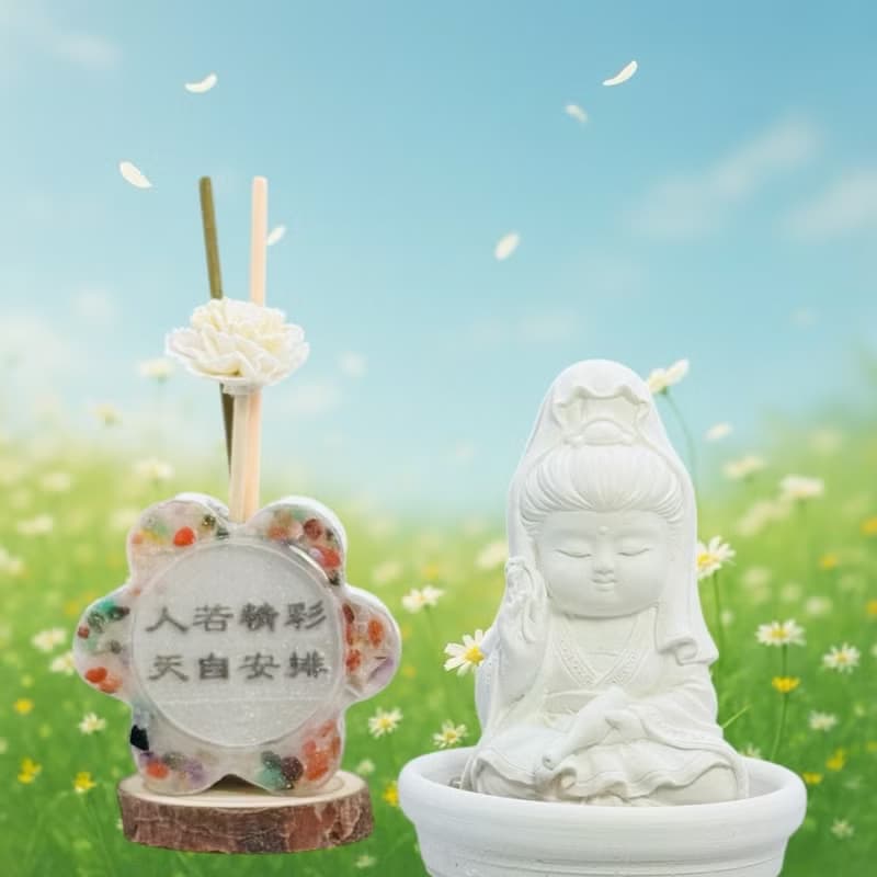 星光許願瓶 人若精彩天自安排+寶瓶觀音小佛擴香組 贈5ml精油香氛
