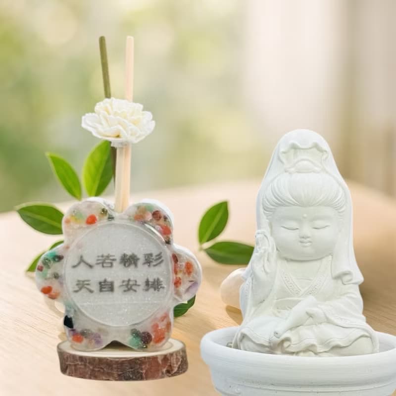 星光許願瓶 人若精彩天自安排+寶瓶觀音小佛擴香組 贈5ml精油香氛
