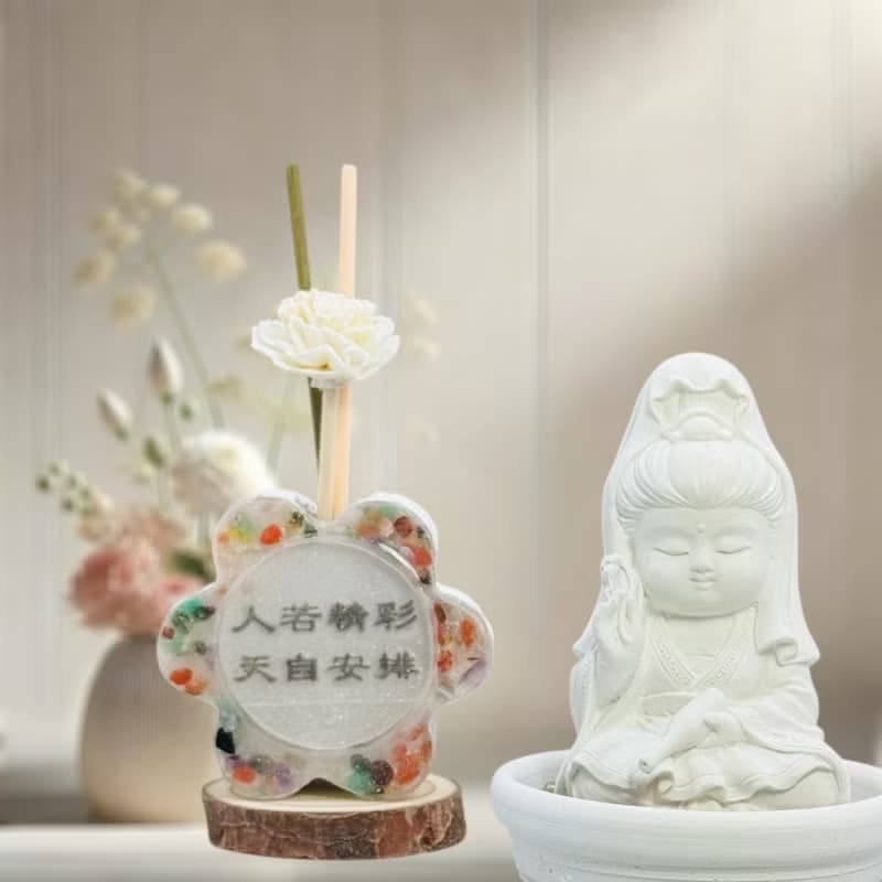 星光許願瓶 人若精彩天自安排+寶瓶觀音小佛擴香組 贈5ml精油香氛