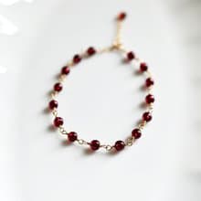 恋の成就 実りの象徴 宝石質 ガーネットのブレスレット 1月誕生石