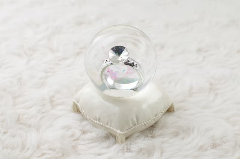 Marry me 戒指水晶球擺飾  婚禮求婚小物 婚禮佈置 告白禮物 療癒