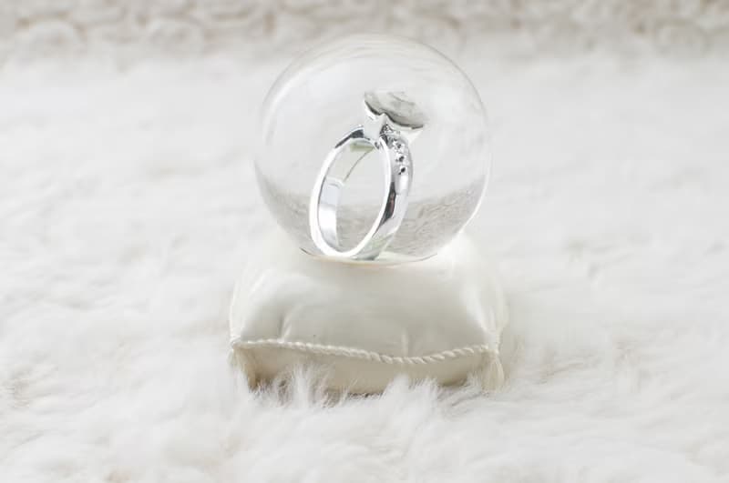 Marry me 戒指水晶球擺飾  婚禮求婚小物 婚禮佈置 告白禮物 療癒