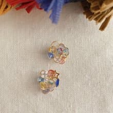 小美國銅線花、耳環、)耳夾