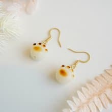 菩提子耳環 碳烤貓爪 碳烤招財貓 || 可改純銀耳勾或耳夾