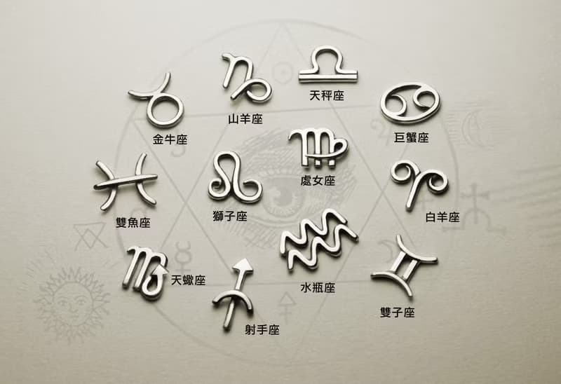 星座圖騰手工純銀耳環 ( 12個星座可挑選 / 單支或一對 / 耳針式)