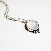【Gem 系列】 #a152 玉髓項鍊-金工手作銀飾